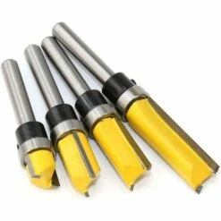 OSQI Ensemble De Mèches De Toupie De Modèle De Modèle De Garniture Affleurante De 1/2"de Diamètre Ensemble De Coupe De Fraisage De Palier En Bois Avec Embout De Garniture Affleurante De Tige De 1/4 Pouce -TronçOnneuse Et Accessoire Sales 65502635 4