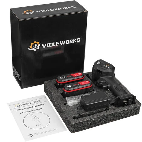 AUGIENB Scie à Chaine Scie à Buche Tron?onneuse à Batterie à Batterie élagueuse Sans Fil électrique 1080W 4" 18V Avec 2 Batteries 2900Mah 5 AUGIENB Scie à Chaine Scie à Buche Tron?onneuse à Batterie à Batterie élagueuse Sans Fil électrique 1080W 4" 18V Avec 2 Batteries 2900Mah – Image 3