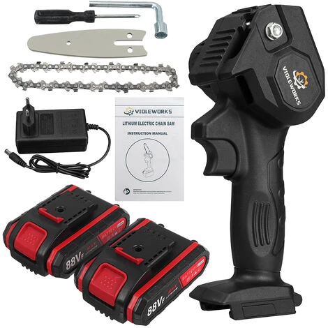 AUGIENB Scie à Chaine Scie à Buche Tron?onneuse à Batterie à Batterie élagueuse Sans Fil électrique 1080W 4" 18V Avec 2 Batteries 2900Mah 7 AUGIENB Scie à Chaine Scie à Buche Tron?onneuse à Batterie à Batterie élagueuse Sans Fil électrique 1080W 4" 18V Avec 2 Batteries 2900Mah – Image 5