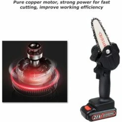 LIFCAUSAL Mini Tronçonneuse Sans Fil Petite Tronçonneuse à Bois élagage Tronçonneuse 500W Scie électrique Portable Rechargeable Pour La Coupe De Bois De Branche D'arbre 10 LIFCAUSAL Mini Tronçonneuse Sans Fil Petite Tronçonneuse à Bois élagage Tronçonneuse 500W Scie électrique Portable Rechargeable Pour La Coupe De Bois De Branche D'arbre -TronçOnneuse Et Accessoire Sales 66857204 4