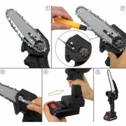 Fantablau VIOLEWORKS 8 "18V 10000 Tr/min Sans Fil Sans Brosse Sécateur Batterie Tron?onneuse Tron?onneuse électrique Scie à B?ches 1 Batteries -TronçOnneuse Et Accessoire Sales 67287605 3