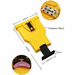 TANèTUE Aiguiseur De Dents Pour Tronçonneuse,Aiguiseur Automatique(1Pcs), Pierre à Aiguiser Remplaçable(3 Pcs), Ajustement Barre De Guidage Avec 2 Trous De Guidage (Jaune) 10 TANèTUE Aiguiseur De Dents Pour Tronçonneuse,Aiguiseur Automatique(1Pcs), Pierre à Aiguiser Remplaçable(3 Pcs), Ajustement Barre De Guidage Avec 2 Trous De Guidage (Jaune) -TronçOnneuse Et Accessoire Sales 67426294 4