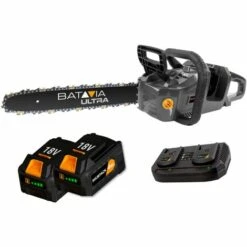 BATAVIA Tronçonneuse à Batterie 36V MAXXPACK | Incl. 2 Batteries & Chargeur Duo