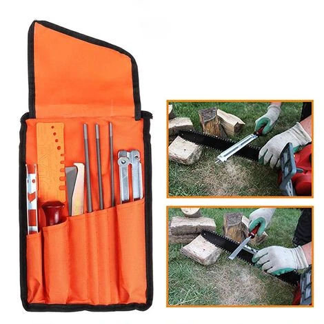 REGALI 9pcs Kit D'affûtage Universel Pour Tronçonneuse Portable, Lime Ronde 5/32" (4 Mm) / 3/16" (4,8 Mm) / 7/32" (5,5 Mm), Lime Plate, Poignée 3 REGALI 9pcs Kit D'affûtage Universel Pour Tronçonneuse Portable, Lime Ronde 5/32" (4 Mm) / 3/16" (4,8 Mm) / 7/32" (5,5 Mm), Lime Plate, Poignée