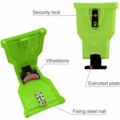 QERSTA Affuteuse De Chaine Pour Tronconneuse, Chaîne De Désherbeur, Avec 4 Pièces Pierre à Aiguiser Remplaçable (Vert) -TronçOnneuse Et Accessoire Sales 67646562 3