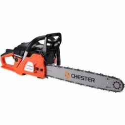 CHESTERGARDEN Tronçonneuse Thermique 54,5 Cm³ - Guide 50 Cm - 2 Chaînes - CHESTER