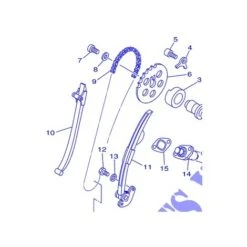 Yamaha 5JX-12241-00 - Guide Butée De Chaîne 2 - DRAGSTAR 125 00-02 - Noir